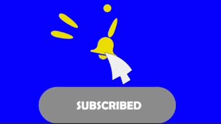 Cool Subscribe Button And Bell Animation Blue Screen