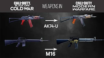 Creating weapons from CoD Cold War in Modern Warfare | How to make AK-74U and M16 in CoD MW (Hidden)