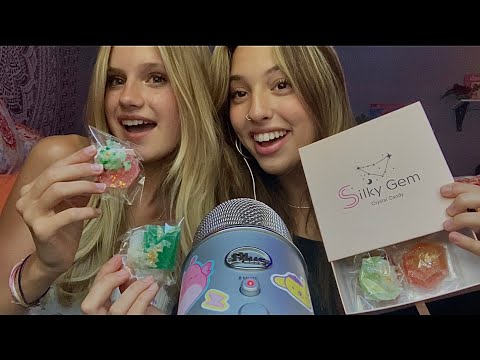 ASMR Eating Crystal Candies w/ Kalli 💞 (silky gem crystals)