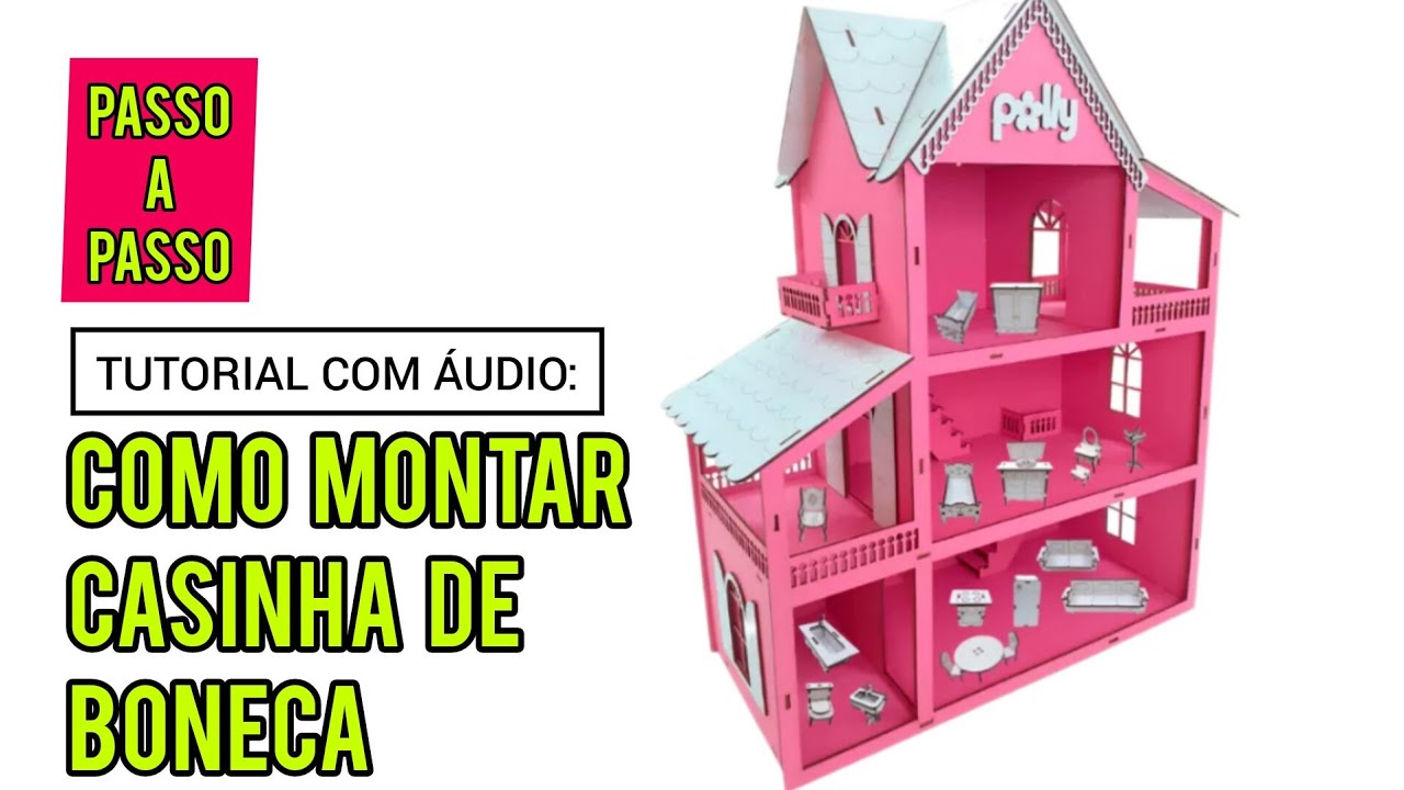 Casa De Boneca Barbie Completa Adesivada Mdf Móveis E Parque