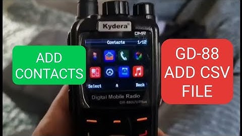 GD-88-Add CSV File & Talker Alias NEW FIRMWARE