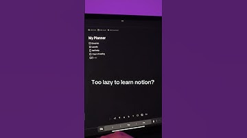 Too lazy to learn notion?  #notion #notiontips #productivitysoftware ♥ MAYCLO