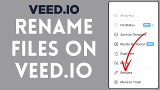 how to rename files on veed.io (2024) | veed.io tutorial