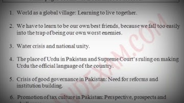 Css essay past papers 2016