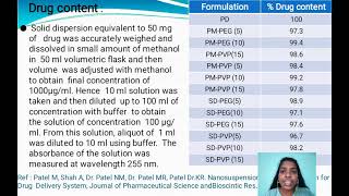 dissolution rate enhancement of poor soluble drugs by solid dispersion system