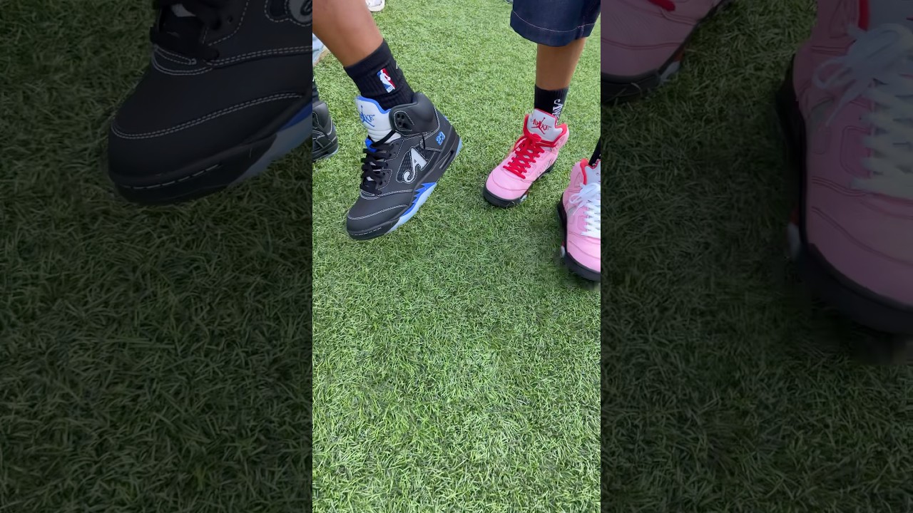 2025 JORDAN 5 “AWAKE” ON FEET LOOK!! WHICH PAIR ARE YOU GOING WITH BLACK OR PINK??