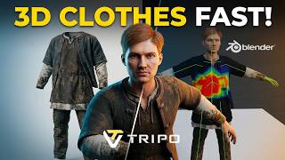 Clothes in Blender Yes in 5 minutes! (Tripo3D Workflow)