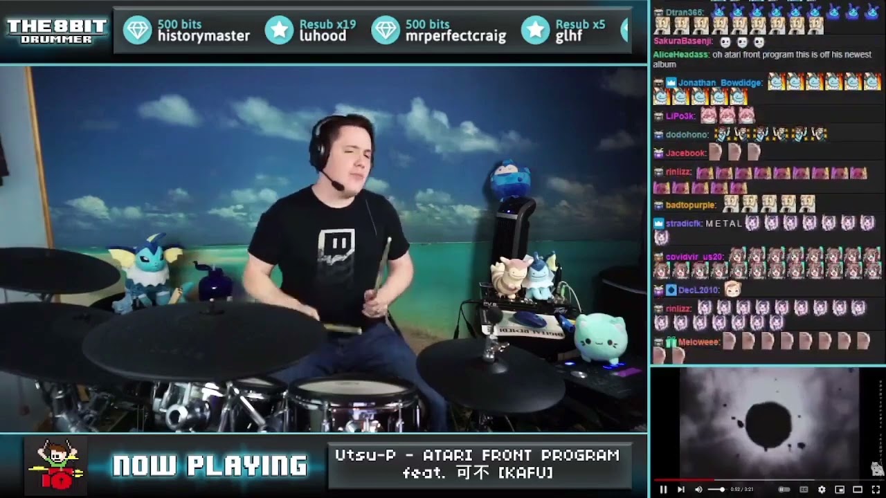 The8BitDrummer plays ATARI FRONT PROGRAM by Utsu-P (again)