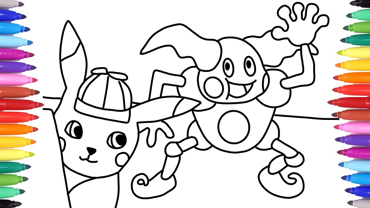 Cute Detective Pikachu Coloring Pages Coloring Pages Pikachu And Other
