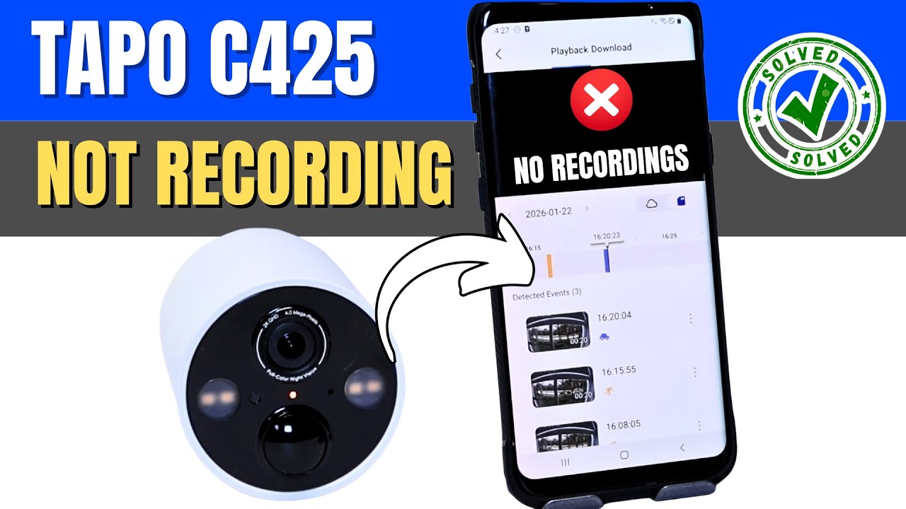 Tapo C425 Not Recording? Try This Fix! - YouTube