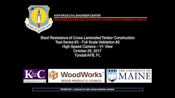 Mass Timber Blast Testing Phase 2: Test 7 – 610 lbs of flake TNT with config changes #1