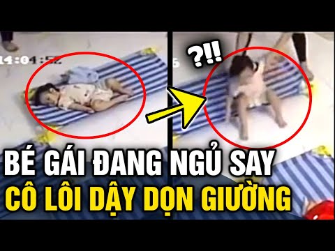 Video Bé gái 'ĐANG NGỦ TRƯA' bị cô giáo 'GIẬT TAY' bắt đứng... - youtube
