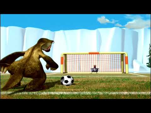 Playing Game 4 of Sid's Soccer Challenge in Ice Age 2 DVD