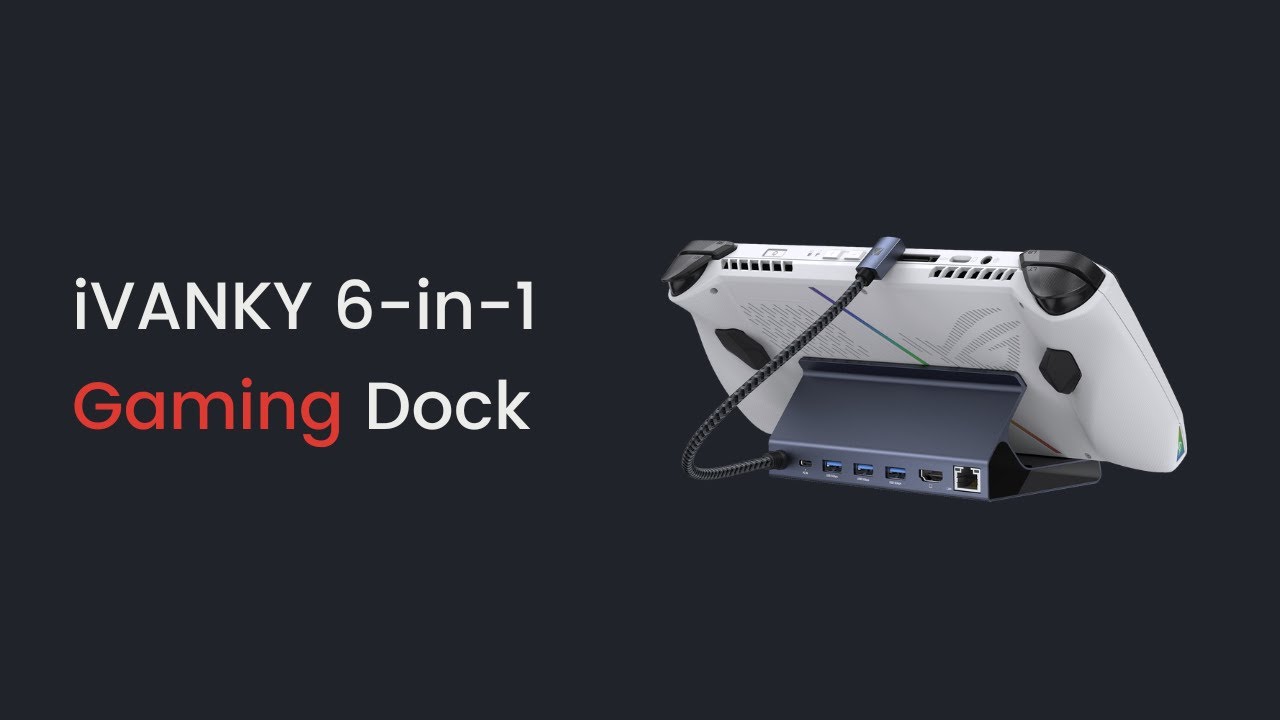 iVANKY ROG Ally/Legion Go Dock, Station d'accueil 8 en 1 pour Steam Deck  OLED & ROG Alloy avec HDMI 4K@60Hz, Ethernet Gigabit, USB-A 3.0, Port USB-C
