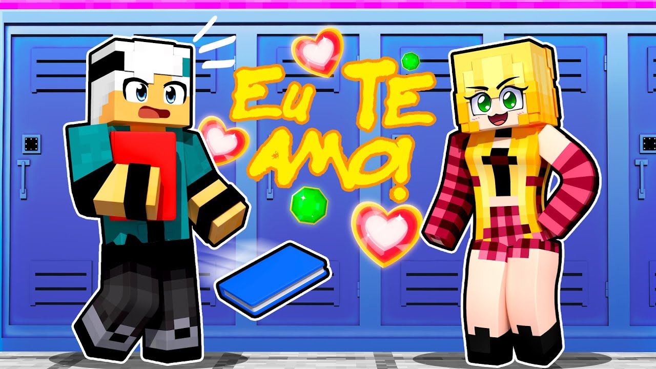 MENINA RICA está APAIXONADA por mim na Escola Minecraft!