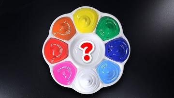 How To Making 9 Beautiful Colors from 4 Primary Colors | Satisfying Color Mixing