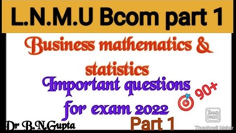 Bcom part 1 business mathematics important Question for exam . #lecture 1