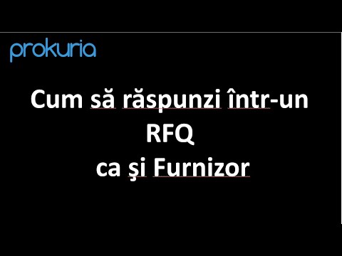 Video: De ce să folosiți un rfq?