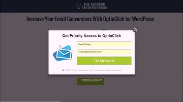 OptinClick WordPress Plugin Demo