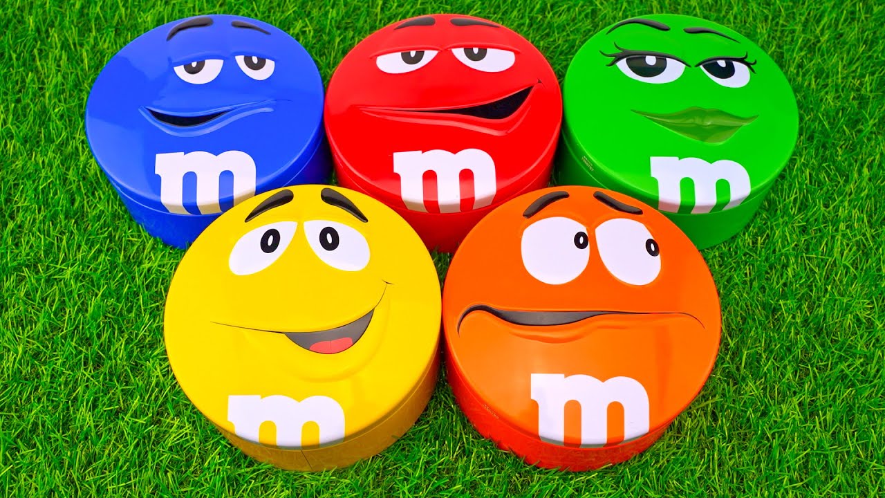 ASMR Candy Unboxing | Skittles & M&M's in Colorful Rainbow Tins for Relaxation