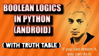 Boolean logic in python on android