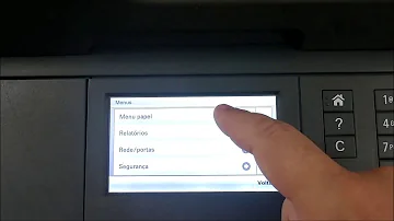 Como mudar a bandeja da impressora?