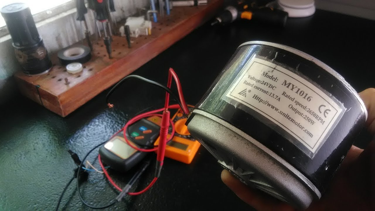 My1016 24v 250w тест в качестве генератора, пойдёт ли для ветряка