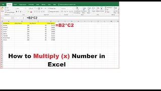 How to Multiply Numbers in Excel #excel #excelformula #exceltips