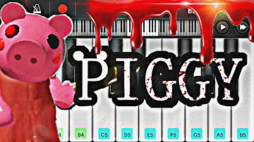 Piggy Roblox - Menu Theme Song (PIANO TUTORIAL) Soundtrack | EASY Mobile Piano🐷🔪🎹
