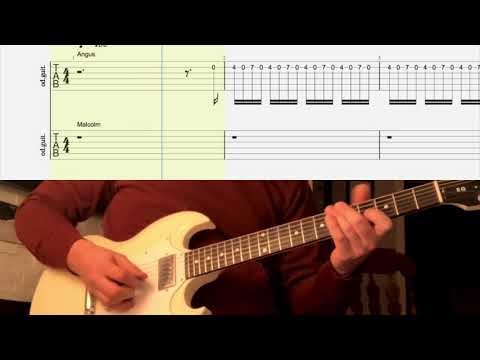 Thunderstruck AC/DC Cover | Guitar Tab | Lesson | Tutorial