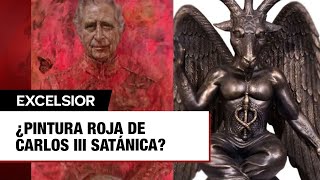 ¿Pintura roja de Carlos III satánica?