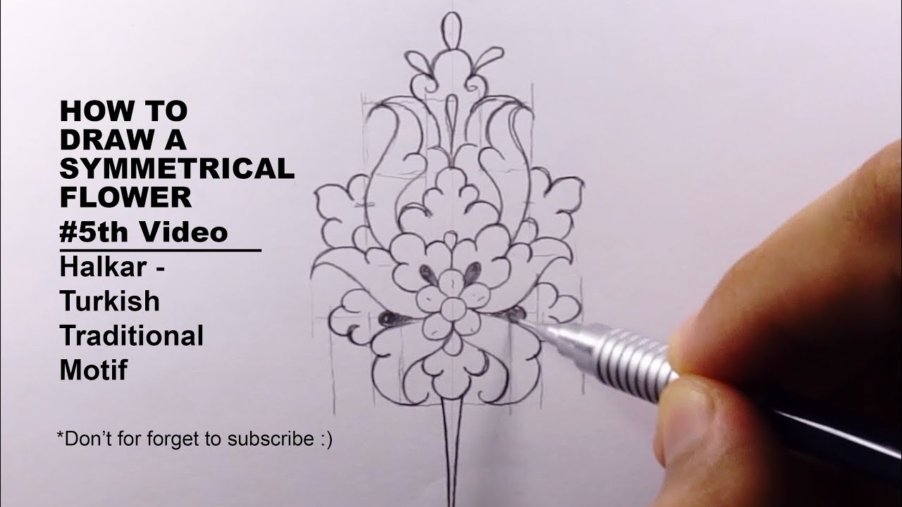 how-to-draw-symmetrical-flower-5th-video-youtube