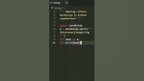 Amazing Python Library - WordNinja #shorts #wordninja #python #programming #coding #youtube