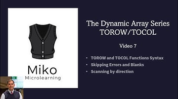 TOROW and TOCOL Functions