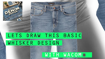 Denim laser whisker making with photoshop