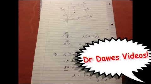 VECTOR PROOF THAT DIGONALS OF PARALLELOGRAM BISECT EACH OTHER. Canterbury Tuition.