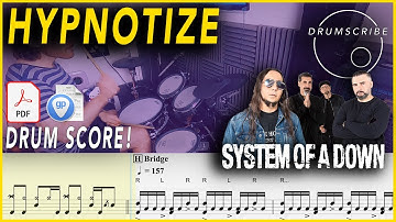 Hypnotize - System Of A Down | DRUM SCORE Sheet Music | #118 DRUMSCRIBE