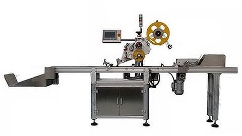 paging machine pouch dispenser with sticker label applicator inkjet printer