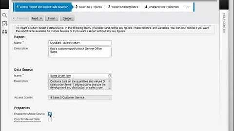 SAP Business ByDesign  Making a Report available on Mobile devices