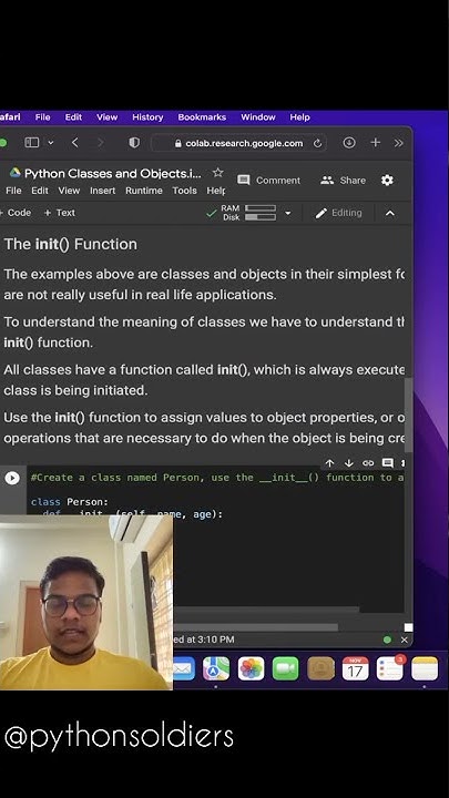 Init functions in python classes and objects Tutorial #shorts #classes ...