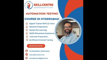 Automation Testing Course Training in Hyderabad | skill centre