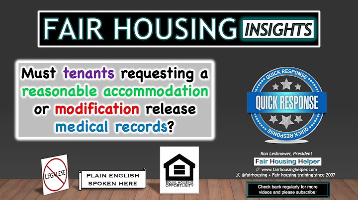 Must tenants requesting a reasonable accommodation or modification release medical records?