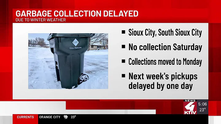 Sioux City and South Sioux City garbage and recycling collection delayed