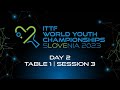 live | Day 2 | ITTF World Youth Championships 2023 | Session 3