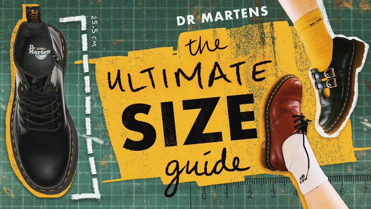 Udstyr offentliggøre Samarbejdsvillig the ULTIMATE dr martens sizing guide - YouTube