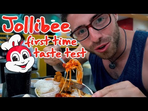 JOLLIBEE FIRST TIME TASTE TEST IN MANILA || TRAVEL PHILIPPINES
