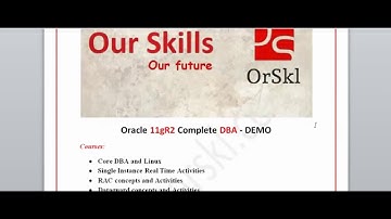 Oracle 11gR2 Complete DBA - DEMO