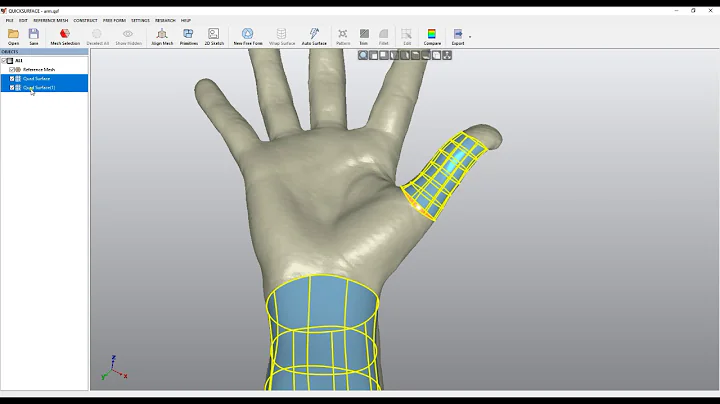 QS Tutorials: Merge Quad Surfaces - How to do Reverse Engineering with QUICKSURFACE.