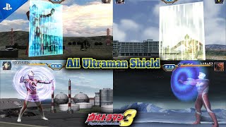 Ultraman FE 3 - Semua Jurus Perisai Ultraman - All Ultraman Shield - PS2