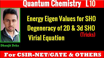 Energy Eigen Value of 1D 2D 3D SHO,degeneracy,tricks|L10 QuantumChemistry|CSIR-NET/GATE